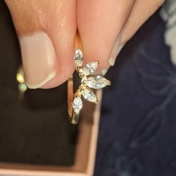 925 Sterling Silver Yellow Gold Cubic Zirconia - Picture 6 of 12